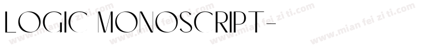 Logic Monoscript字体转换